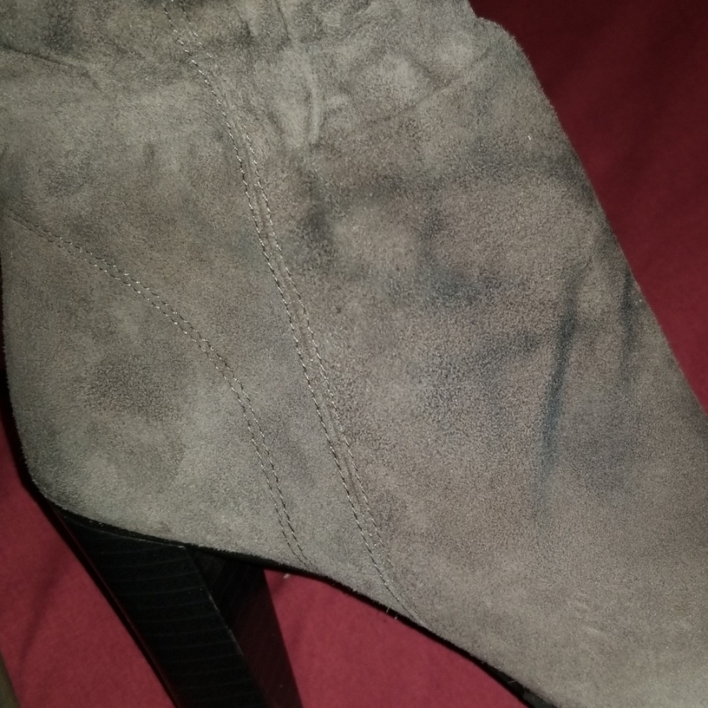 Loft Grey Suede Ruffle Bootie - Picture 5 of 6